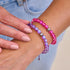 Violet | Silver | Mermaid Glass Macrame Bead Bracelet
